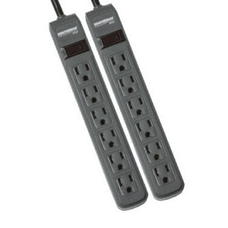 Minuteman Power Surge Strip 6-outlet Twin Pack 241J